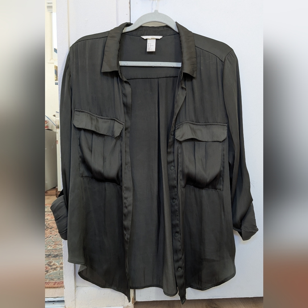 H&M Olive Green Blouse